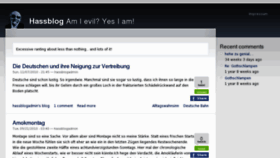 What Hassblog.de website looked like in 2012 (12 years ago)