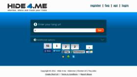 What Hide4.me website looked like in 2012 (12 years ago)