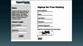 What Hyperhosts.com website looked like in 2012 (12 years ago)