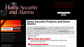 What Homesecurityandalarms.com website looked like in 2012 (11 years ago)