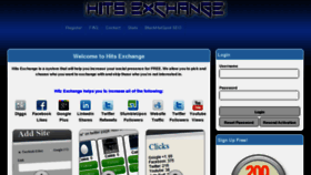 What Hitzexchange.com website looked like in 2012 (13 years ago)
