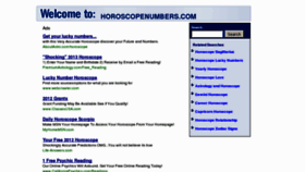 What Horoscopenumbers.com website looked like in 2012 (11 years ago)
