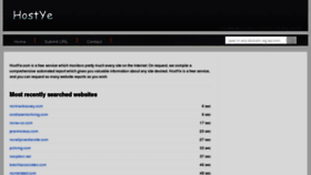 What Hostye.com website looked like in 2012 (11 years ago)