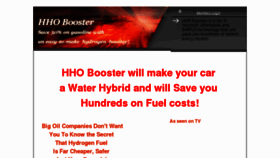 What Hho-booster.info website looked like in 2012 (11 years ago)