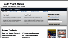 What Healthwealthmatters.com website looked like in 2012 (11 years ago)