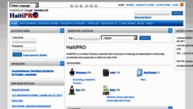 What Haitipro.net website looked like in 2013 (11 years ago)
