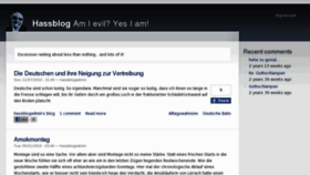 What Hassblog.de website looked like in 2013 (11 years ago)