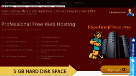 What Hostingfree.me website looked like in 2013 (11 years ago)