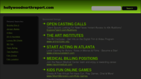 What Hollywoodnorthreport.com website looked like in 2013 (10 years ago)