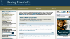 What Healingthresholds.com website looked like in 2013 (10 years ago)