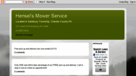 What Henselsmowerservice.com website looked like in 2013 (10 years ago)
