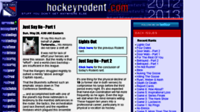 What Hockeyrodent.com website looked like in 2013 (10 years ago)