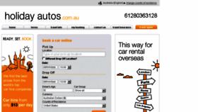 What Holidayautos.com.au website looked like in 2013 (10 years ago)