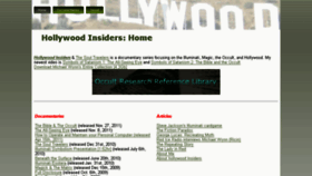 What Hollywoodinsiders.net website looked like in 2013 (10 years ago)