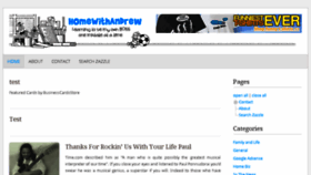 What Homewithandrew.com website looked like in 2013 (10 years ago)