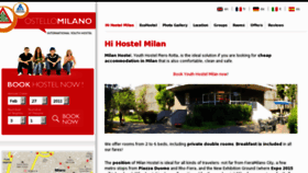 What Hostelmilan.org website looked like in 2013 (10 years ago)