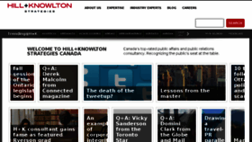 What Hillandknowlton.ca website looked like in 2013 (10 years ago)