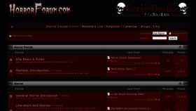 What Horrorforum.com website looked like in 2013 (10 years ago)