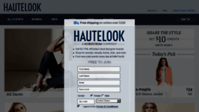 What Hautelook.net website looked like in 2013 (10 years ago)