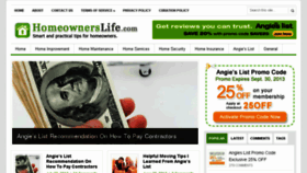 What Homeownerslife.com website looked like in 2013 (10 years ago)