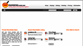 What Hotproperties.com.au website looked like in 2013 (10 years ago)