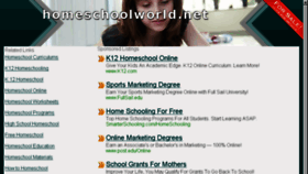 What Homeschoolworld.net website looked like in 2013 (10 years ago)