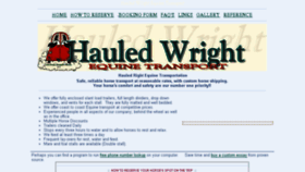 What Hauledwright.com website looked like in 2013 (10 years ago)