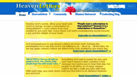 What Heavenletters.com website looked like in 2013 (10 years ago)