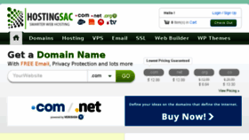 What Hostingsac.com website looked like in 2013 (10 years ago)