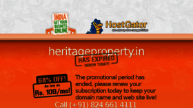 What Heritageproperty.in website looked like in 2013 (10 years ago)