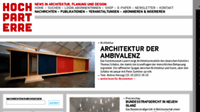 What Hochparterre-schweiz.ch website looked like in 2013 (10 years ago)