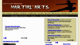 What Howtolearnmartialarts.com website looked like in 2011 (13 years ago)