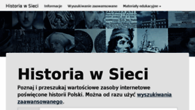 What Historiawsieci.pl website looked like in 2013 (10 years ago)