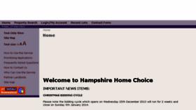 What Hampshirehomechoice.org.uk website looked like in 2013 (10 years ago)