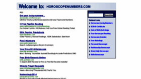 What Horoscopenumbers.com website looked like in 2014 (10 years ago)