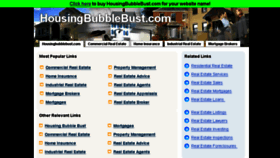 What Housingbubblebust.com website looked like in 2014 (10 years ago)