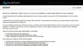 What Hookflash.me website looked like in 2014 (10 years ago)