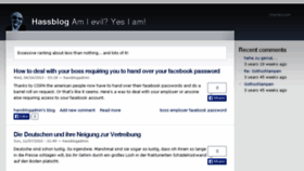 What Hassblog.de website looked like in 2014 (10 years ago)