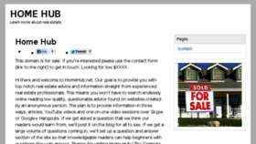 What Homehub.net website looked like in 2014 (10 years ago)