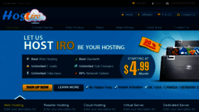 What Hostiro.com website looked like in 2014 (10 years ago)
