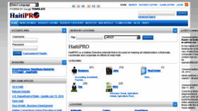 What Haitipro.net website looked like in 2014 (10 years ago)