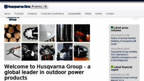 What Husqvarnagroup.com website looked like in 2014 (10 years ago)