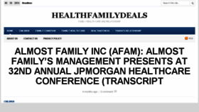 What Healthfamilydeals.com website looked like in 2014 (10 years ago)