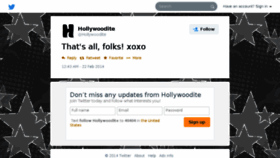 What Hollywoodite.com website looked like in 2014 (9 years ago)