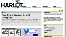 What Harlotofthearts.org website looked like in 2014 (9 years ago)