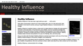 What Healthyinfluence.com website looked like in 2014 (9 years ago)