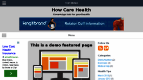 What Howcarehealth.com website looked like in 2014 (9 years ago)