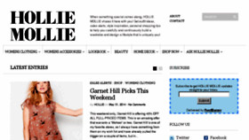 What Holliemollie.com website looked like in 2014 (9 years ago)