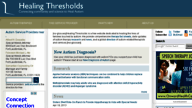 What Healingthresholds.com website looked like in 2014 (9 years ago)