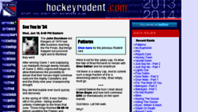 What Hockeyrodent.com website looked like in 2014 (9 years ago)